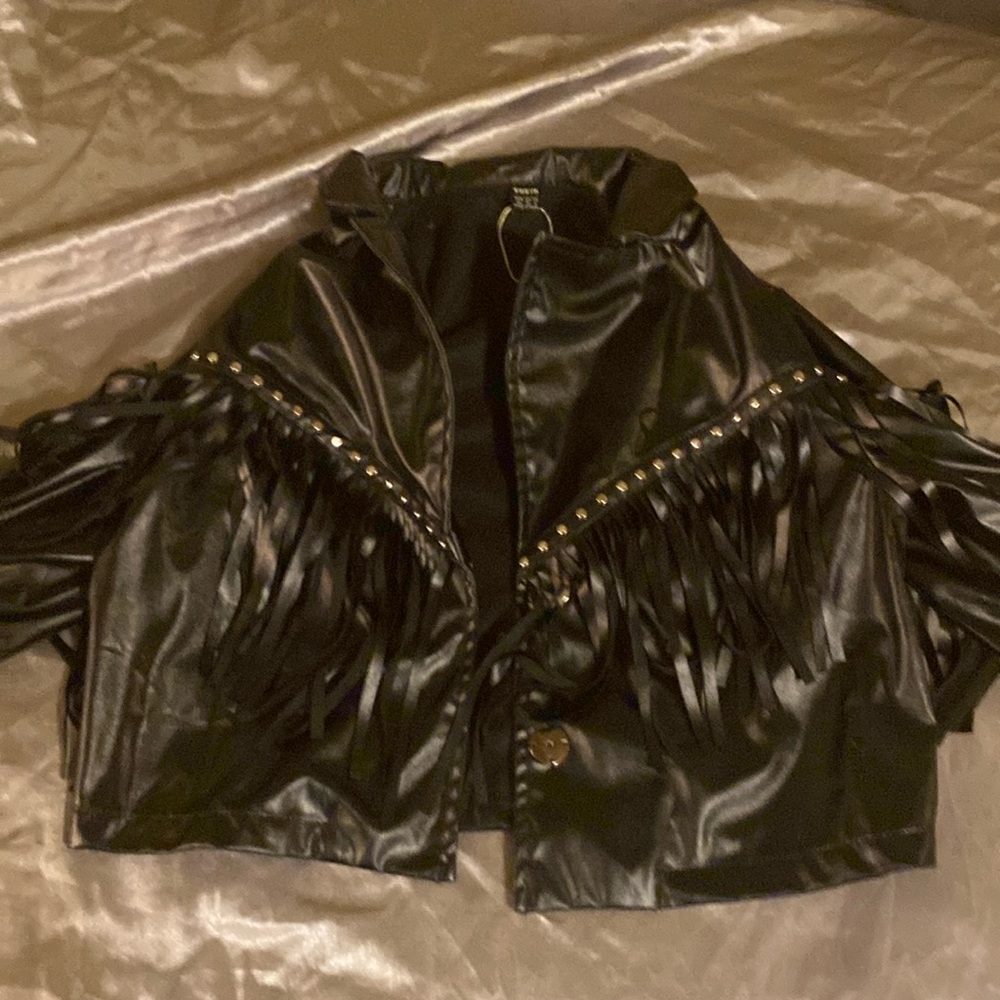 Black fringe jacket